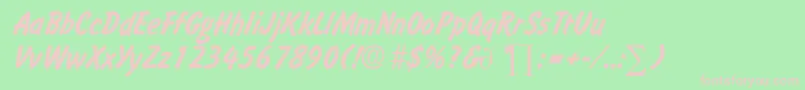 SlagerDb Font – Pink Fonts on Green Background