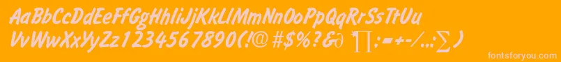 SlagerDb Font – Pink Fonts on Orange Background