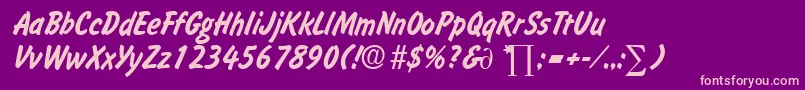 SlagerDb Font – Pink Fonts on Purple Background