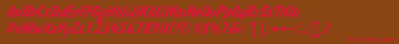 SlagerDb Font – Red Fonts on Brown Background