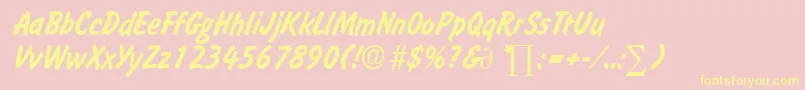 SlagerDb Font – Yellow Fonts on Pink Background