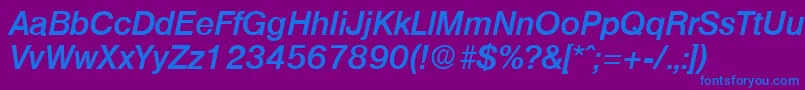 OlympiaDemiboldita Font – Blue Fonts on Purple Background