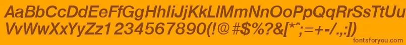 OlympiaDemiboldita Font – Brown Fonts on Orange Background