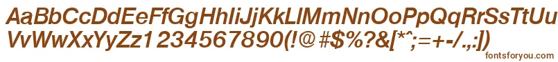 OlympiaDemiboldita Font – Brown Fonts on White Background