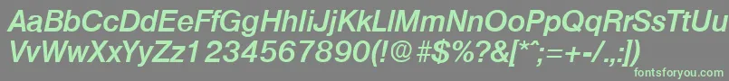 OlympiaDemiboldita Font – Green Fonts on Gray Background