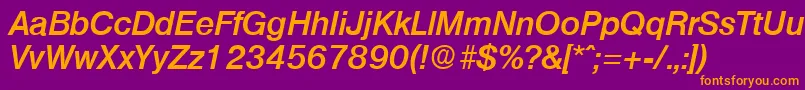 OlympiaDemiboldita Font – Orange Fonts on Purple Background