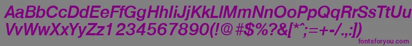 OlympiaDemiboldita Font – Purple Fonts on Gray Background