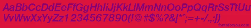 OlympiaDemiboldita Font – Purple Fonts on Red Background