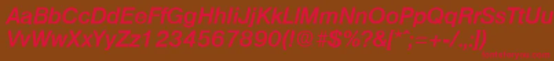 OlympiaDemiboldita Font – Red Fonts on Brown Background