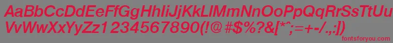 OlympiaDemiboldita-Schriftart – Rote Schriften auf grauem Hintergrund