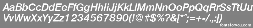 OlympiaDemiboldita Font – White Fonts on Gray Background