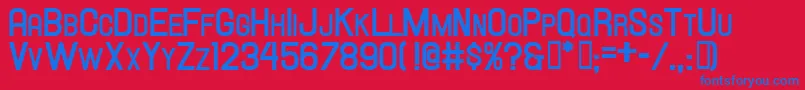 HallandaleScBoldJl Font – Blue Fonts on Red Background