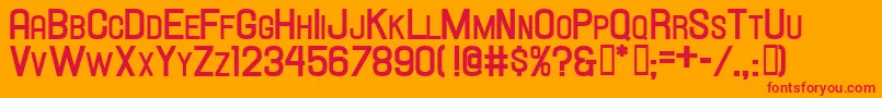 HallandaleScBoldJl Font – Red Fonts on Orange Background