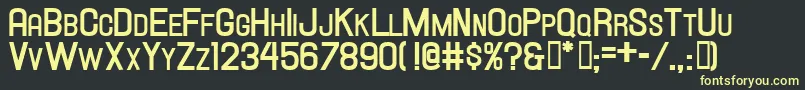 HallandaleScBoldJl Font – Yellow Fonts on Black Background
