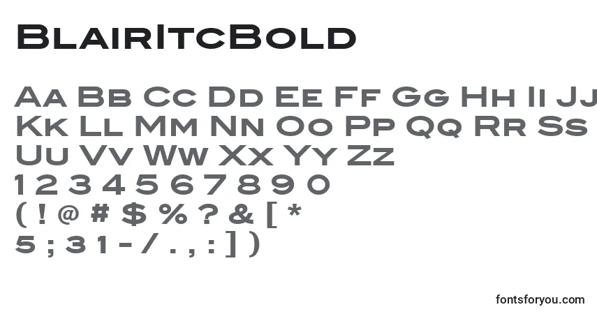 Fuente BlairItcBold - alfabeto, números, caracteres especiales