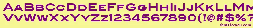 BlairItcBold Font – Purple Fonts on Yellow Background