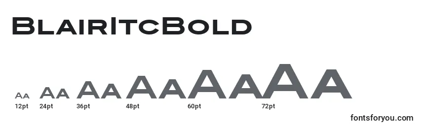 Размеры шрифта BlairItcBold