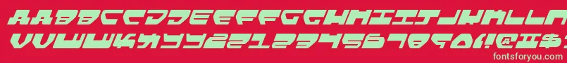 Lovev2i Font – Green Fonts on Red Background