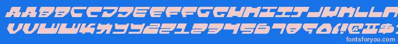 Lovev2i Font – Pink Fonts on Blue Background