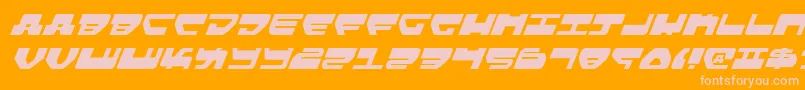 Fonte Lovev2i – fontes rosa em um fundo laranja