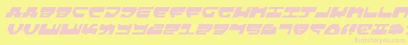 Lovev2i-fontti – vaaleanpunaiset fontit keltaisella taustalla