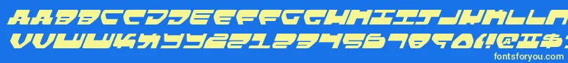 Lovev2iフォントについての詳細 フォントLovev2i – 黄色の文字、青い背景