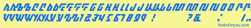 Kagena Font – Blue Fonts on Yellow Background