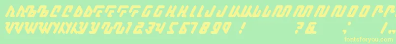 Czcionka Kagena – żółte czcionki na zielonym tle
