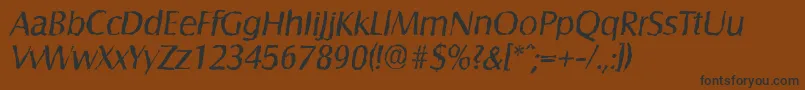 SalzburgrandomItalic Font – Black Fonts on Brown Background