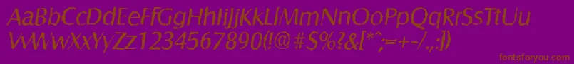 SalzburgrandomItalic Font – Brown Fonts on Purple Background