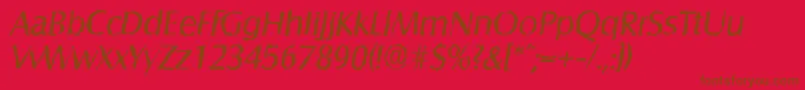 Police SalzburgrandomItalic – polices brunes sur fond rouge