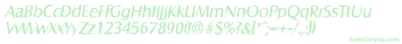 fuente SalzburgrandomItalic – Fuentes Verdes Sobre Fondo Blanco