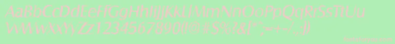 SalzburgrandomItalic Font – Pink Fonts on Green Background