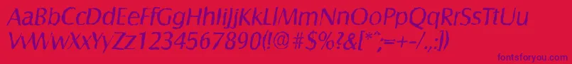 SalzburgrandomItalic Font – Purple Fonts on Red Background
