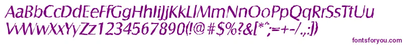 SalzburgrandomItalic Font – Purple Fonts on White Background