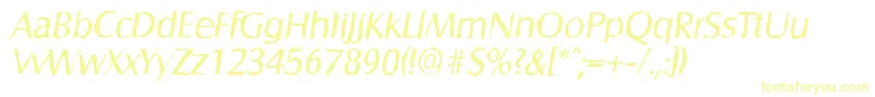 SalzburgrandomItalic Font – Yellow Fonts on White Background