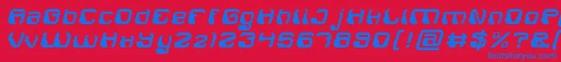 ElectroMagnet Font – Blue Fonts on Red Background