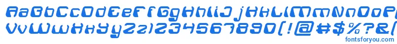 フォントElectroMagnet – 白い背景に青い文字