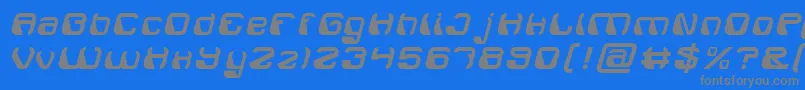 Police ElectroMagnet – polices grises sur fond bleu