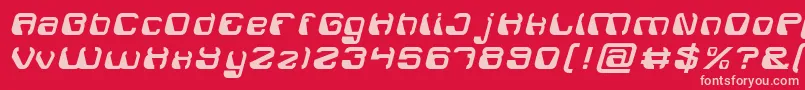 ElectroMagnet Font – Pink Fonts on Red Background