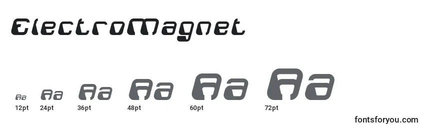 Размеры шрифта ElectroMagnet (84136)