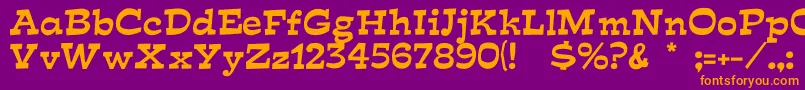 Fishface Font – Orange Fonts on Purple Background