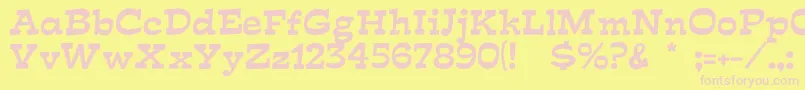 Fishface Font – Pink Fonts on Yellow Background