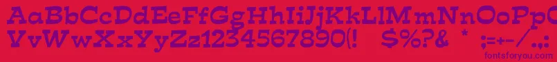 Fishface Font – Purple Fonts on Red Background