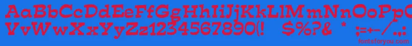 Fishface Font – Red Fonts on Blue Background