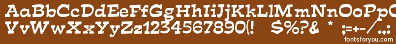 Fishface Font – White Fonts on Brown Background