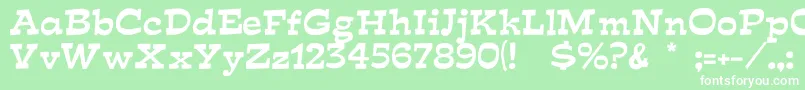 Fishface Font – White Fonts on Green Background