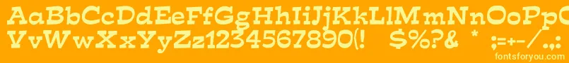 Fishface Font – Yellow Fonts on Orange Background