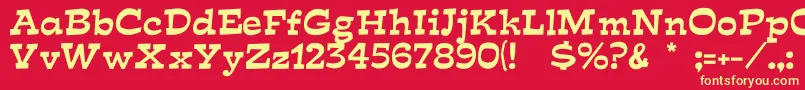 Fishface Font – Yellow Fonts on Red Background