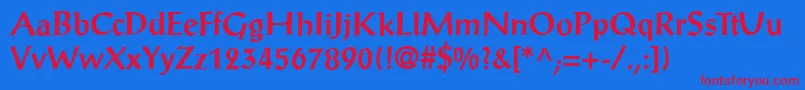 P790RomanBold Font – Red Fonts on Blue Background